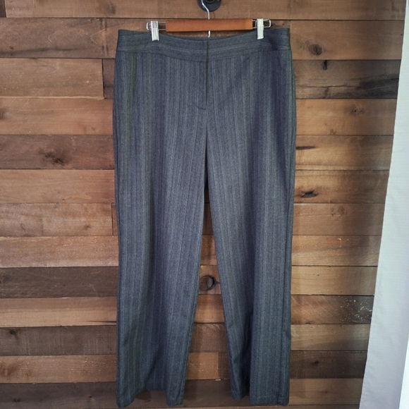 Chico's Pinstripe Straight Leg Trousers Sz 16 - Picture 1 of 6